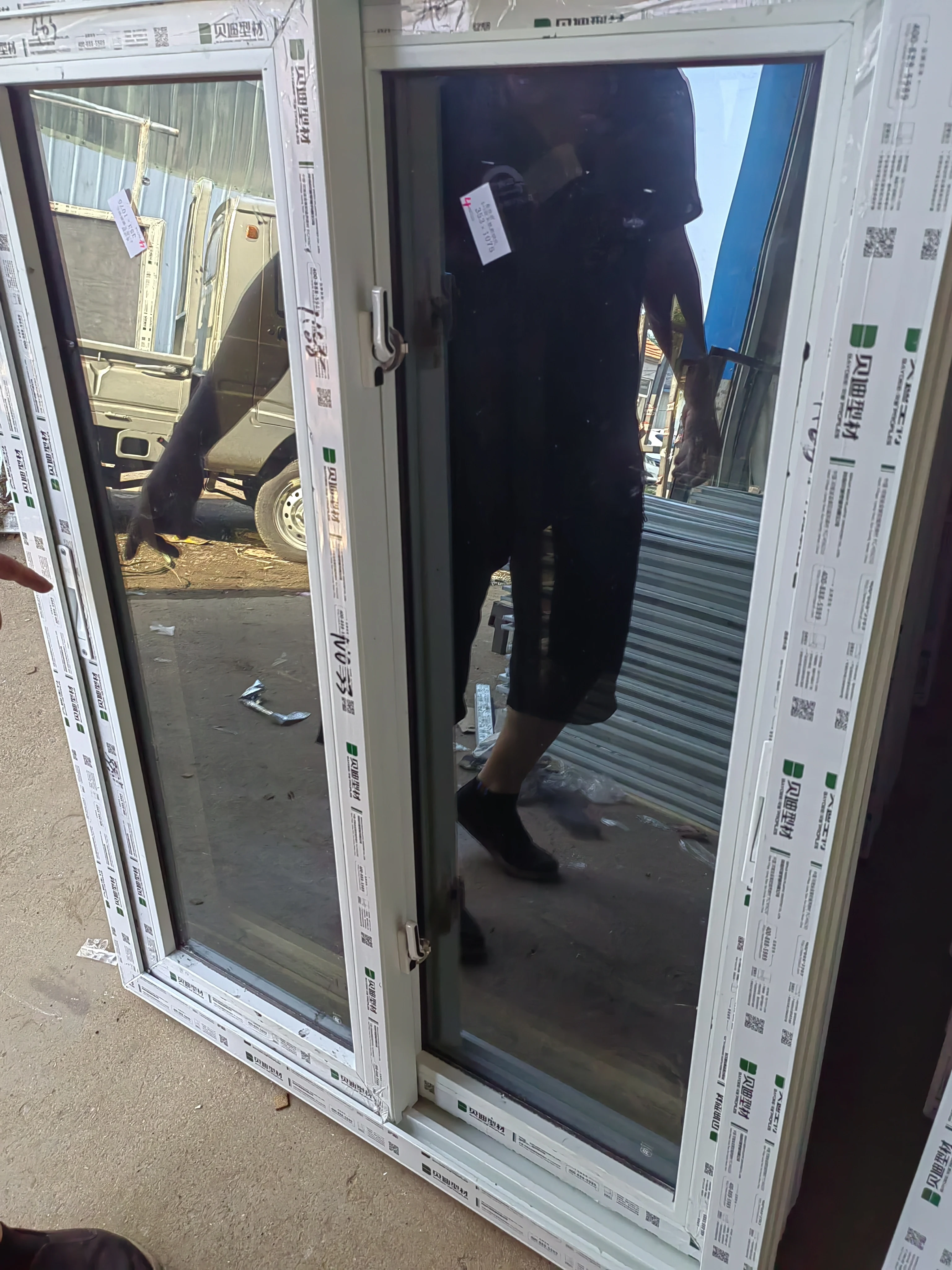 PVC Sliding window frame Double Pane Plastic Replacement Windows Vinyl Glass PVC Horizontal Plastic Window