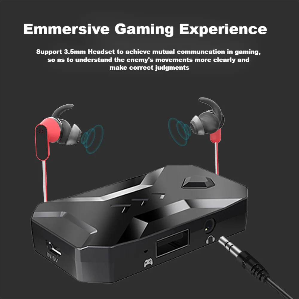 Keyboard and Mouse Adapter, game console Converter with 3.5mm Studio Jack,  Nintendo Switch, XboxOne, PS4 & P3