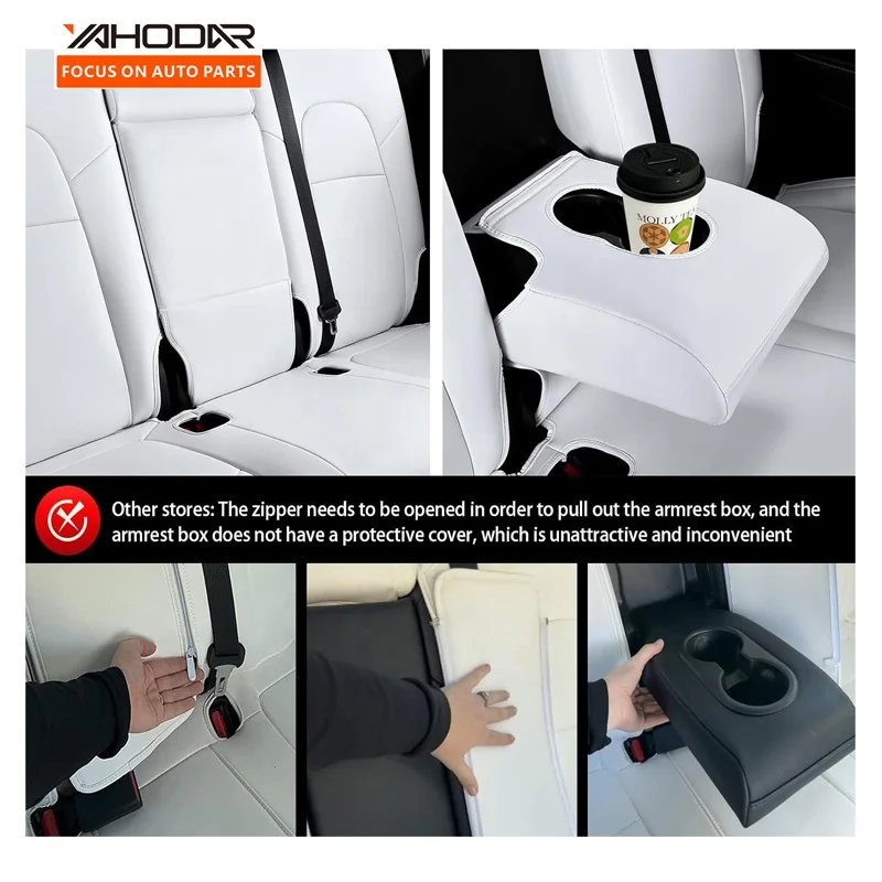 Car Seats Covers Sets Waterproof PU Nappa Leather Seat Covers White For Tesla Model 3 Model Y Seat Cushions Cover Full Set