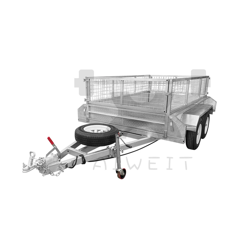 heavy duty hydraulic removable skip bin cage tipper trailer