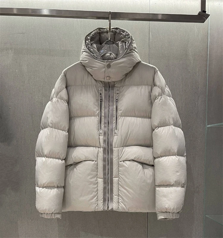 2022 wholesale  new custom puffer jacket black bubble coats for men oversized winter coat for men