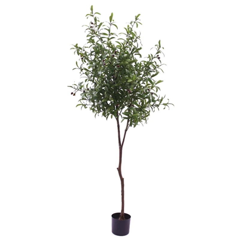 wholesale Custom Height Outdoor Artificial Olive Tree Art Plastic olive Plant Restaurants Hotel decor