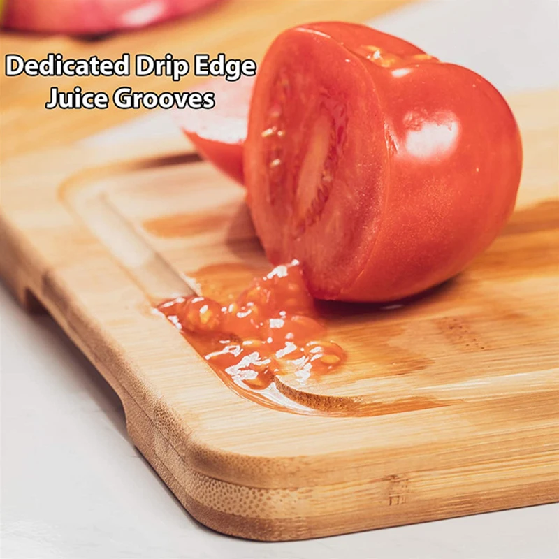 Deep sink Bamboo cutting board sublimation Wood Cutting Board with Drip Groove Used for fruits, vegetables and meat set