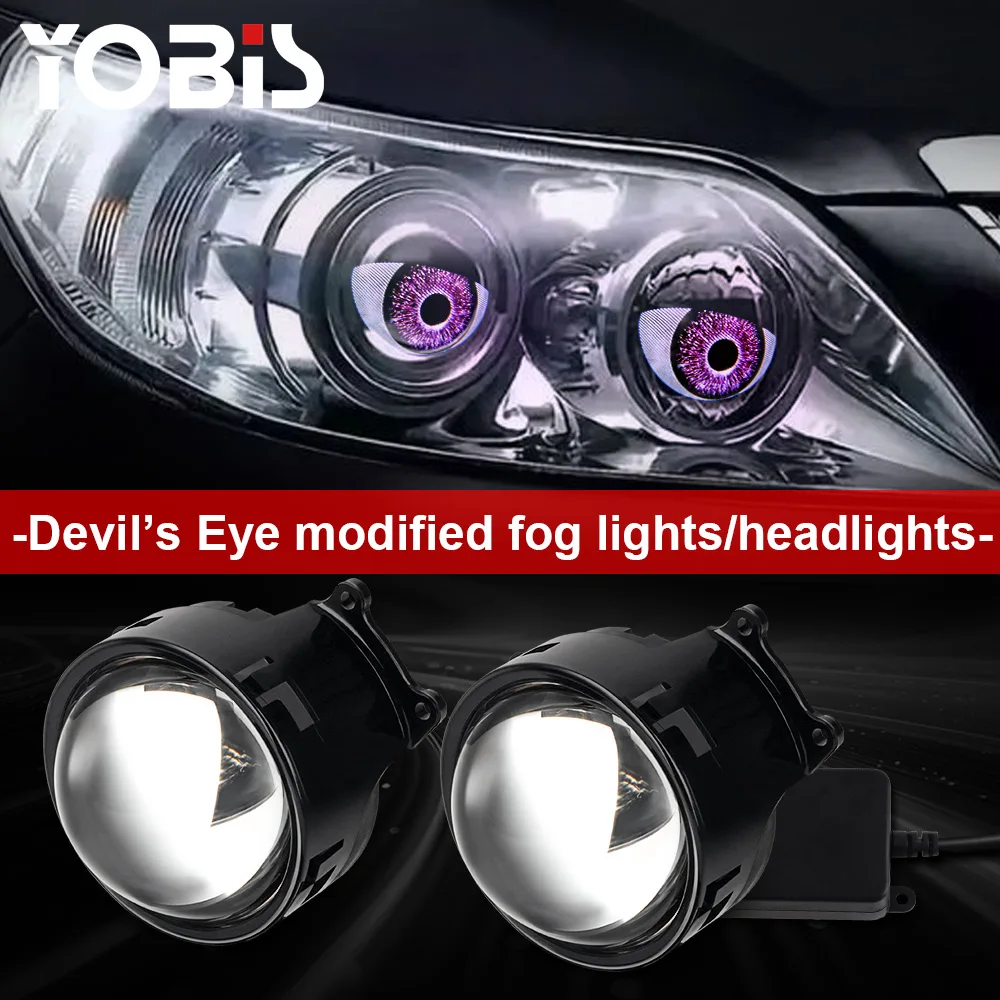 Yobis New Arrival 12V Wholesale Decorative Lamp  Blinking Dynamic Devil Eye 12W APP Control LED Light IP68 Car Lighting Systems