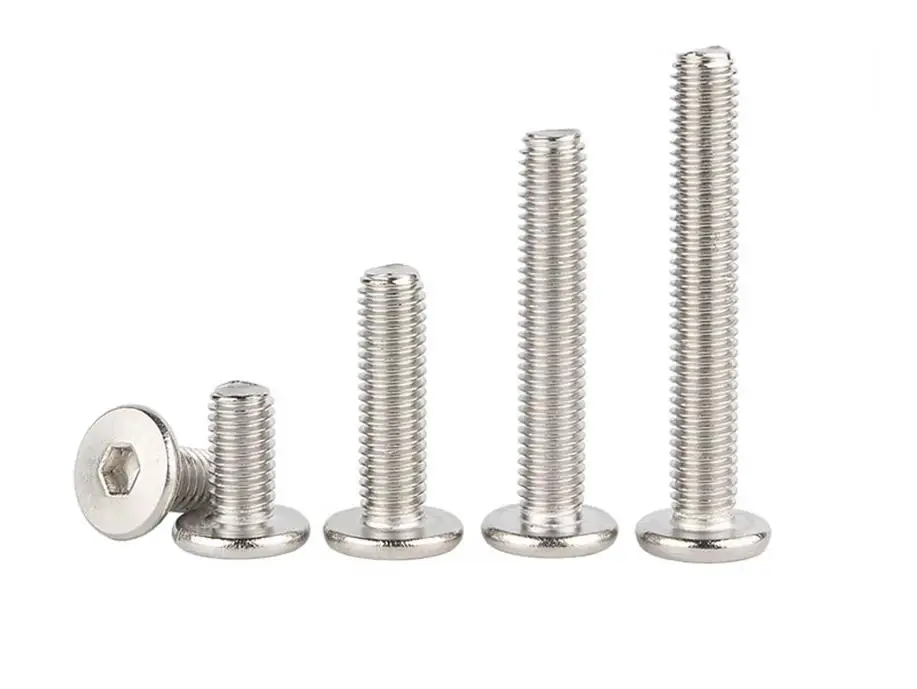 M2 M2.5 M3 M4 M5 M6 M8 Stainless Steel Hex Pancake Head Furniture Screws Tv Wall Mount Cancellus Locking Head Screw 3.5 All Type