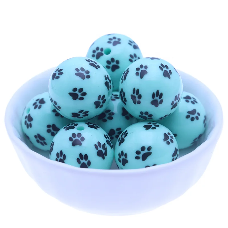 Оптовая продажа, пластиковые акриловые бусины для модных ожерелий, ювелирных изделий, 20 мм, разные цвета