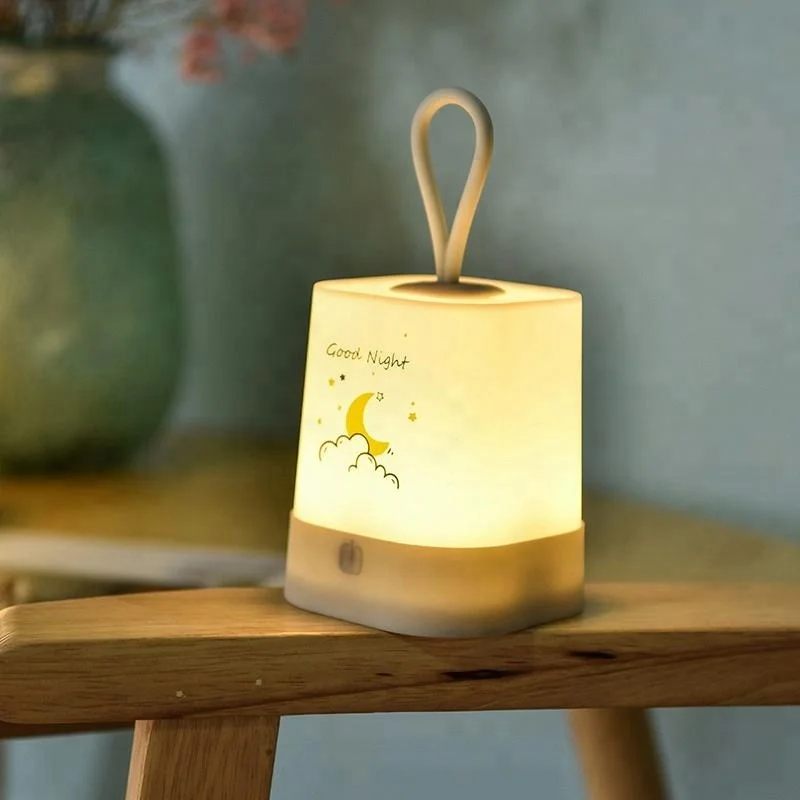 Factory  new design night lamp soft light 3 step portable rechargeable USB mini night light lamp