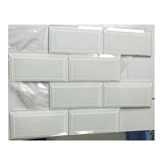kitchen wall tiles designs white glass subway tile subway glossy texture glass mosaic tile