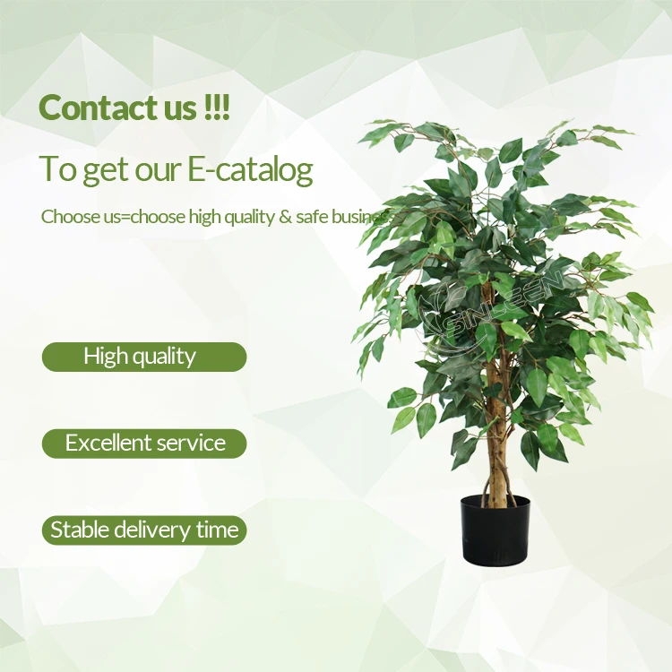 Tree Plantas Artificiais Banyan Faux Microcarpa Leaf Plant Customized Indoor Decor Bonsai Plastic Ficus Artificial Plants