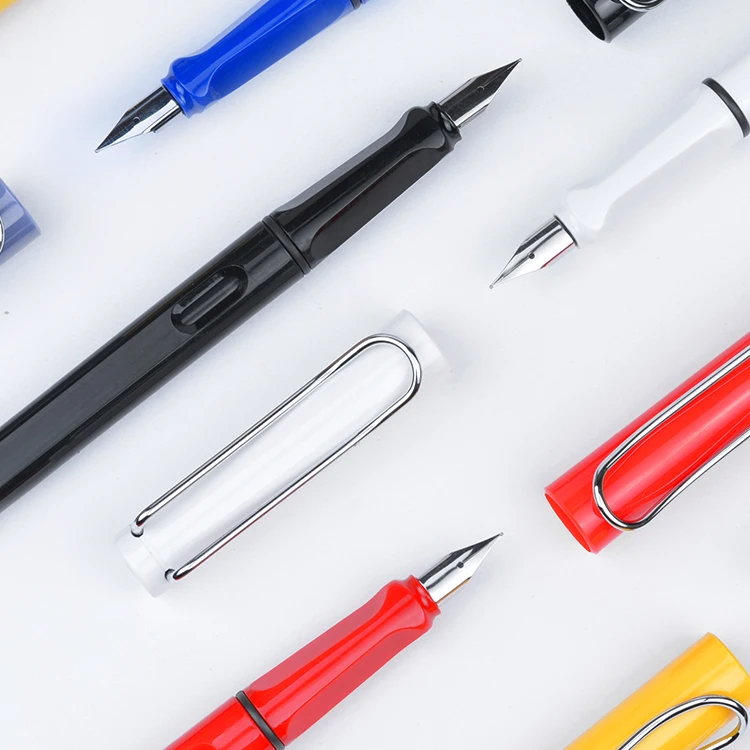 New Design Luxury Fountain Pen Set High Quality Custom Multiple Colors Plastic Fountain Pen With Ink Bottle For Business Gift Se