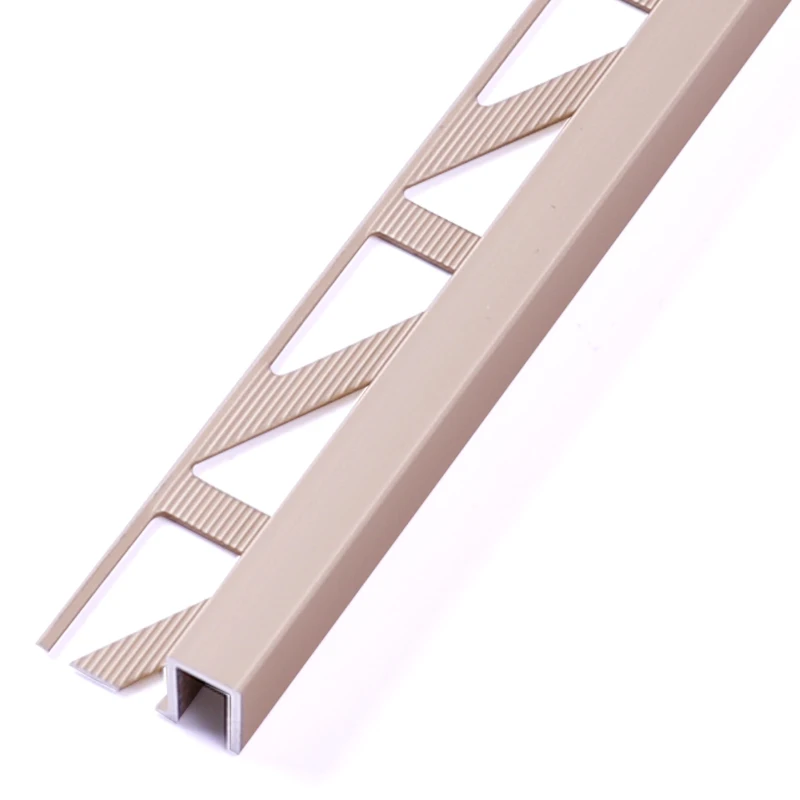 Foshan FSF Metal Transition Strips Mirror Square Shaped Decorative Border Tile Corner Tile Trim Bathroom Molding Edge