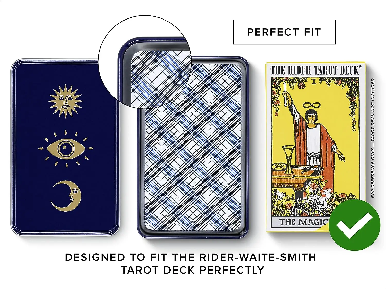 Customised card storage packaging tin case container empty rectangle tarot cards metal luxury tin box