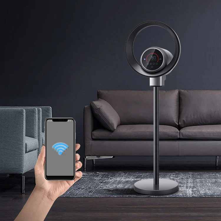 46 Inch Home Use Standing Fan Powerful Air Cleaner Filter Fan Over 99.97% of Pollutants HEPA 13 Bladeless Fan With Air Purifier