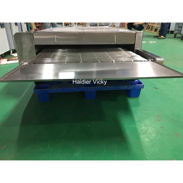 Haidier Doubl Belt 18 inch electric Conveyor Crawler Pizza Oven Outdoor with spices grinding stone