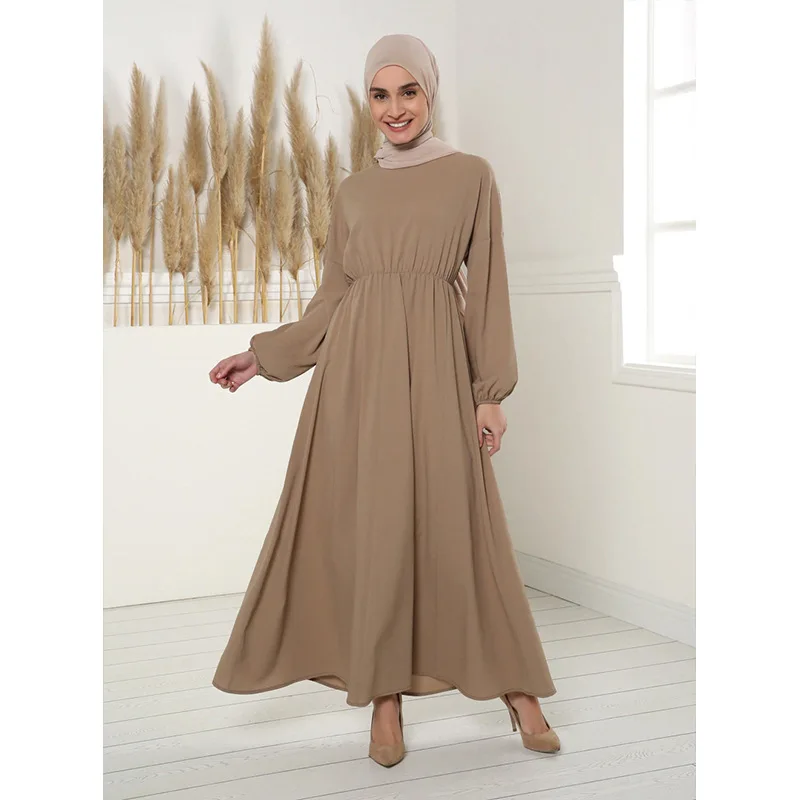 Arabic Silk Abaya dress Muslim Dresses in Dubai Islamic Clothing For Women Muslim Fashion Satin abaya women muslim dress