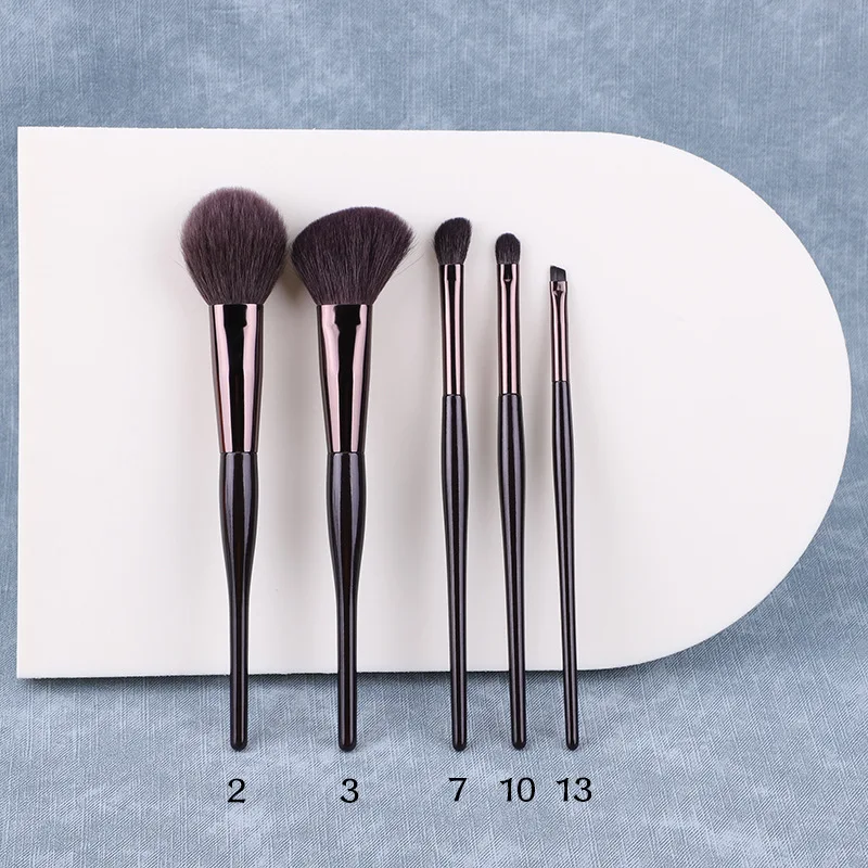 Cangzhou Manufacturer 100% Natural Goat Hair 5Pcs 7Pcs 9Pcs 12Pcs 15Pcs Cosmetic Brush Set
