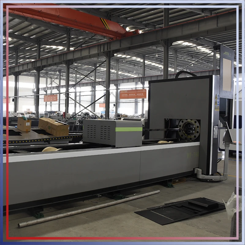 Global Warranty 4000W / 4Kw Open High Security Metal Tube Laser Cutting Machine