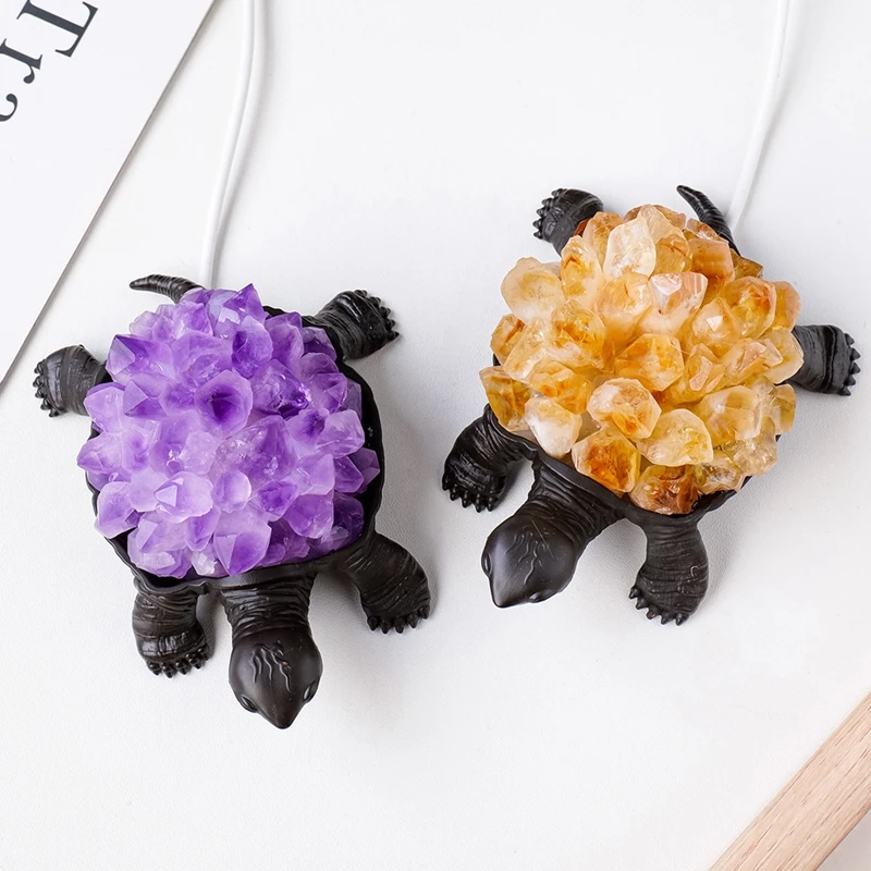 High Quality Amethyst USB Turtle Crystal Lamp For Living Room Office Table