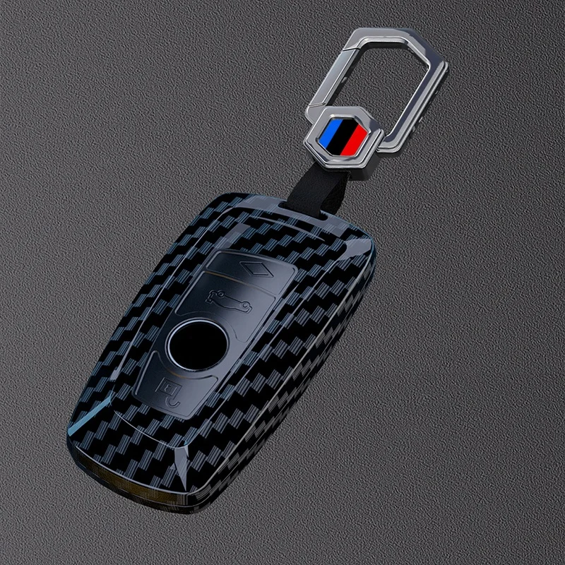 ABS Carbon Fiber Style Car Key Case Cover Shell Fob For BMW X3 X5 X6 F30 F34 F10 F20 G20 G30 G01 G02 G05 F15 F16 1 3 5 7 Series
