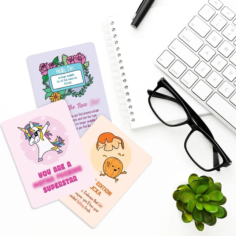 Factory OEM Customized Positive Affirmation Cards Deck Costom Ecofriendly Printed Holiday Cards