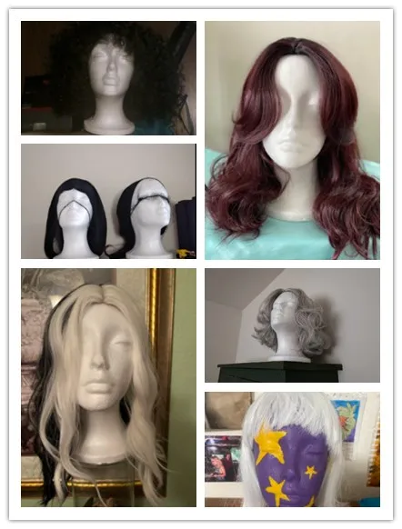 Wholesale EPS DIY hat stand  realistic stand white black male man human styrofoam wig mannequins head for wig display hats