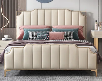 Classic Bedroom Furniture King Size Bed Luxury Master Bedroom Set Princess Bedroom Set Double Leather Simple Bed