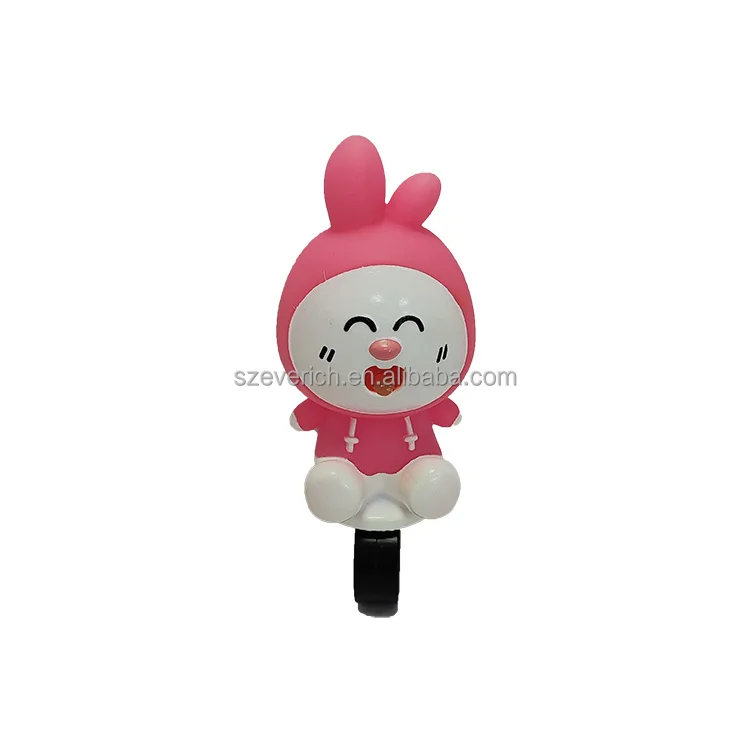 new arrival premium cartoon rubber soft animal bicycle air horn bell rabbit horn for kids bike