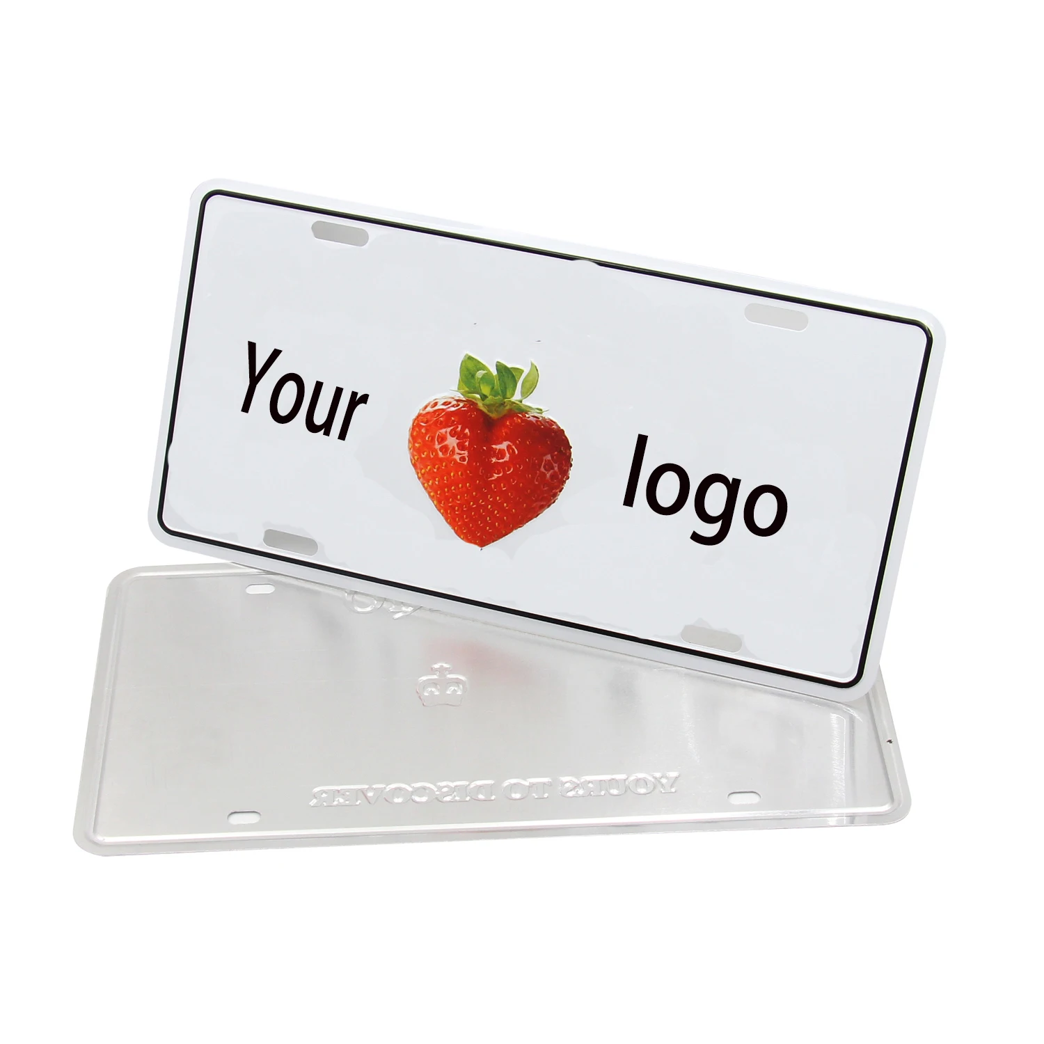 Custom Personalized Logo Blank Sublimation License Plate Stainless Steel Car Number License Plate