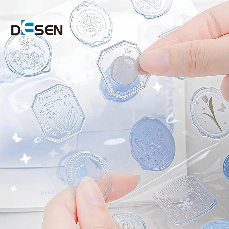 Десен пользовательский конверт восковая печать наклейка бутылка письмо воск эпоксидная