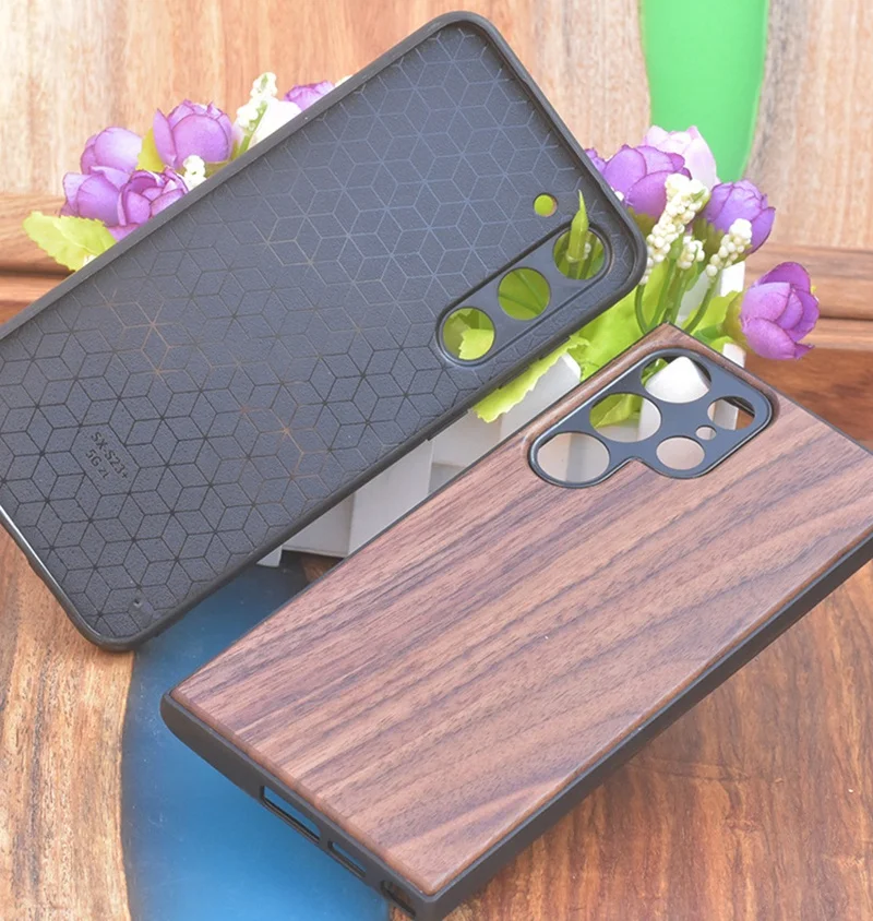 Real Wooden Mobile Phone Case For Samsung Galaxy S23 Wood Phone Cover case For Samsung Galaxy S23 Ultra S23 Plus Wood Case