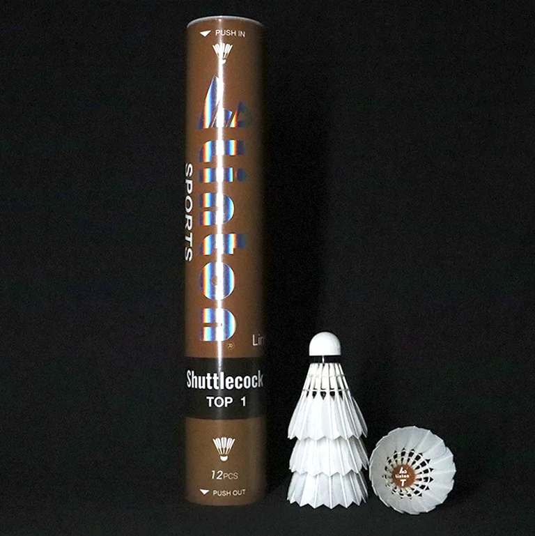 Good Quality Brand White Goose Feathers Shuttles Three Layers Cork Import Badminton Shuttlecock