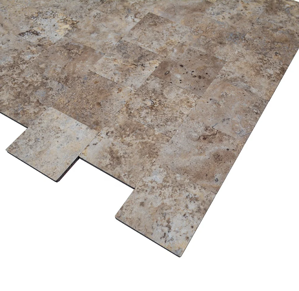 Ready to ship stone-vein pvc composite self adhesive backsplash kitchen wall tiles