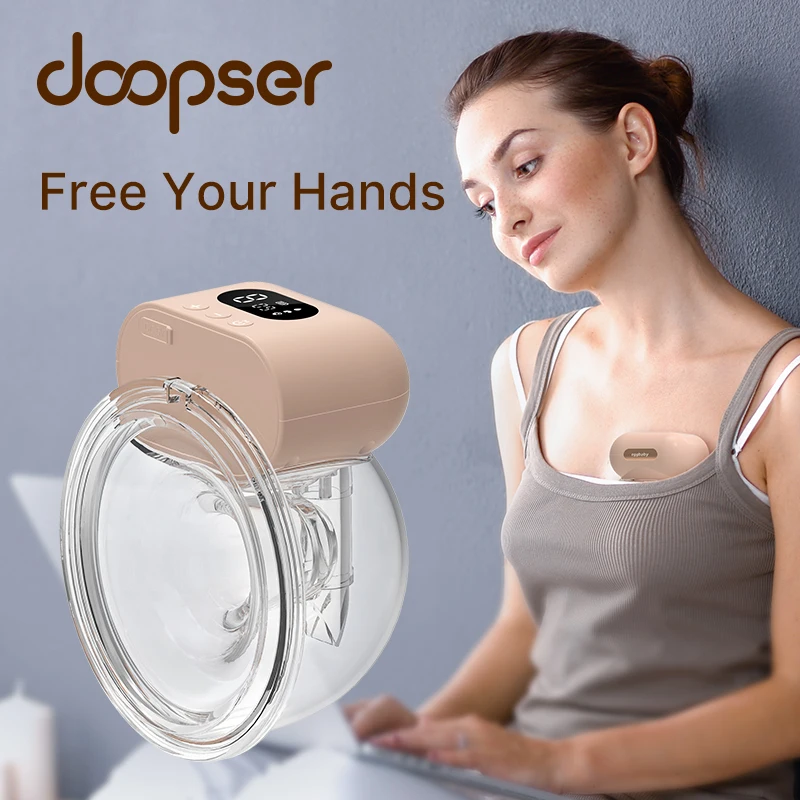 DOOPSER 2022 DPS-8012 Newest Extractor De Leche Wearable Handsfree Breast Pump Portable Electric  Handfree Breast Pump