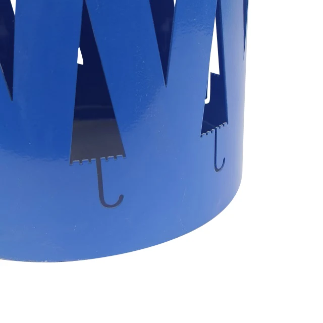 Round Umbrella Rack for Entryway Large Metal Umbrella Holder with Plastic Rain Collection Tray and Hooks,Hold 5-6 Umbrellas