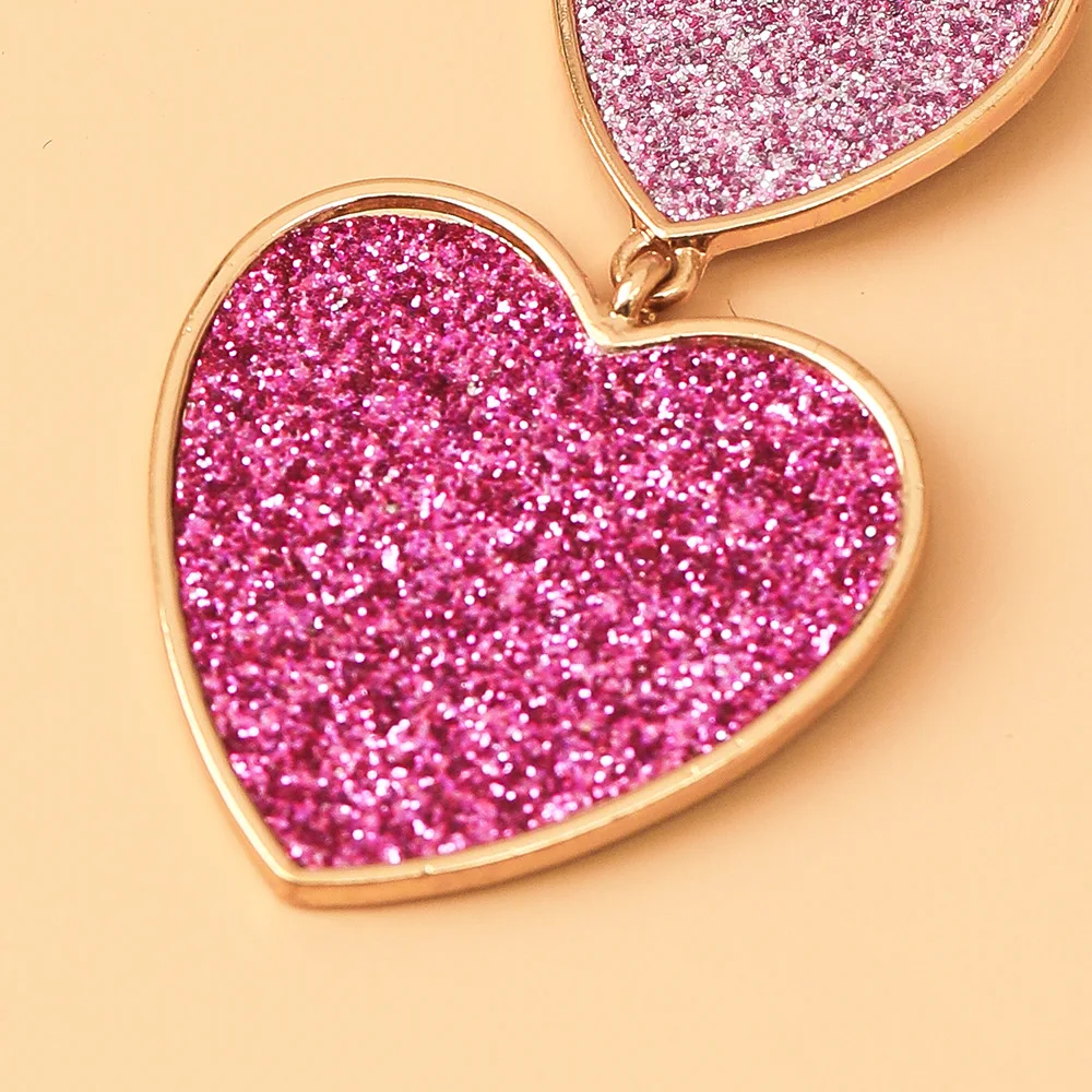 Drop shopping fashion jewelry earrings statement  luxury  earings jewelry women heart dangling gold plated 18k jewelry earrings