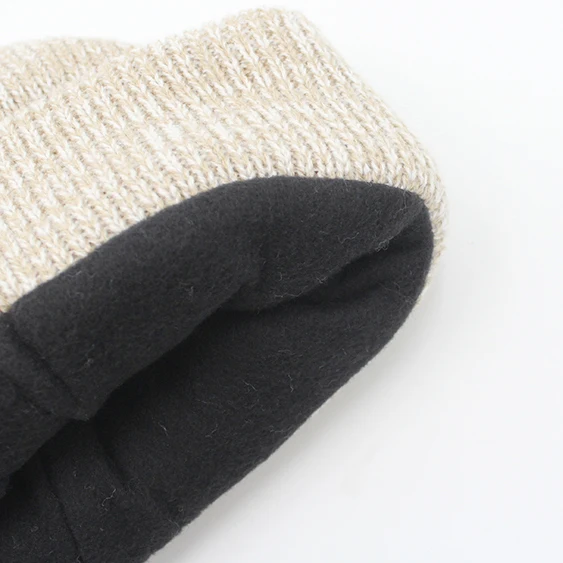 Thermal Warm Wool Acrylic 3M Fleece Lined Knitted Beanie For Outdoor Cold Storage Cashmere Hat Adults Winter Hats