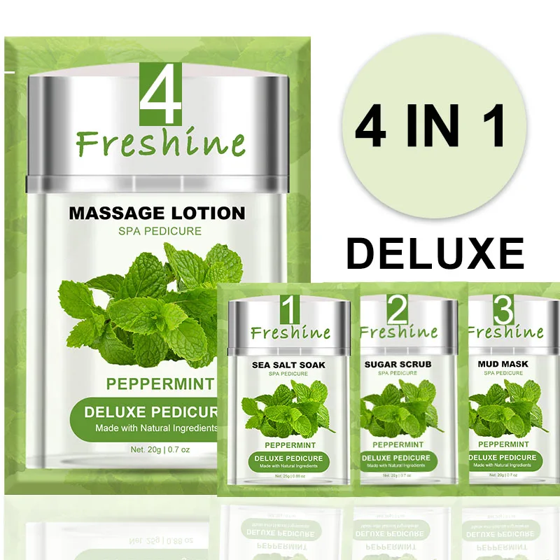 Freshine Disposable Foot Skin Care Products Deluxe Spa Pedicure Kit In A Box 4 In 1