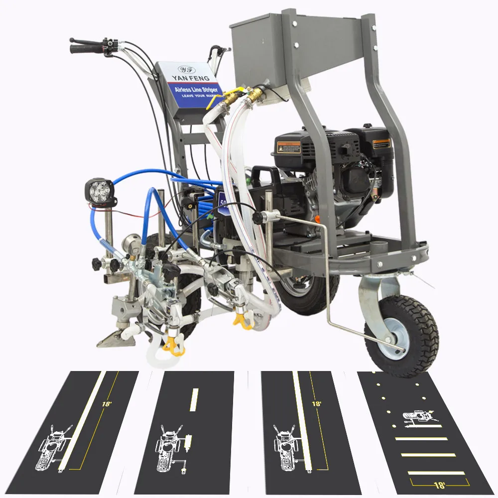 Yanfeng Airless Line Striper Road Marking Machine Automatic Hydraulic Airless Line Striper Two Guns