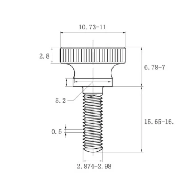 304 stainless steel M3/M4/M5/M6/M8/M10/M12 metric pattern knob hand screws