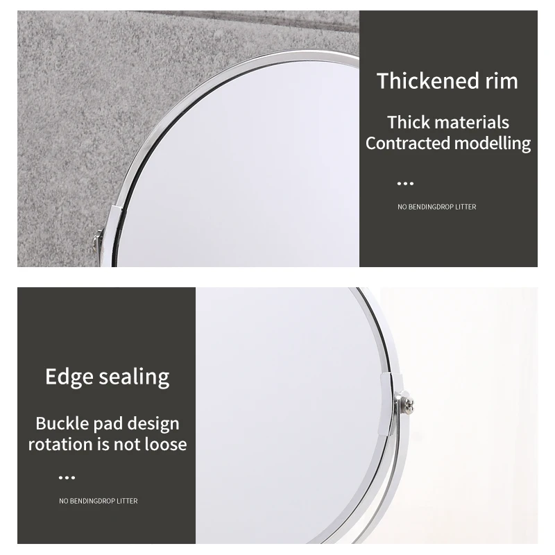 1/2/3/5 Magnify Table Mirror Classical Beauty Mirror with Dual Sides Wholesale Desktop Mirror of Mental