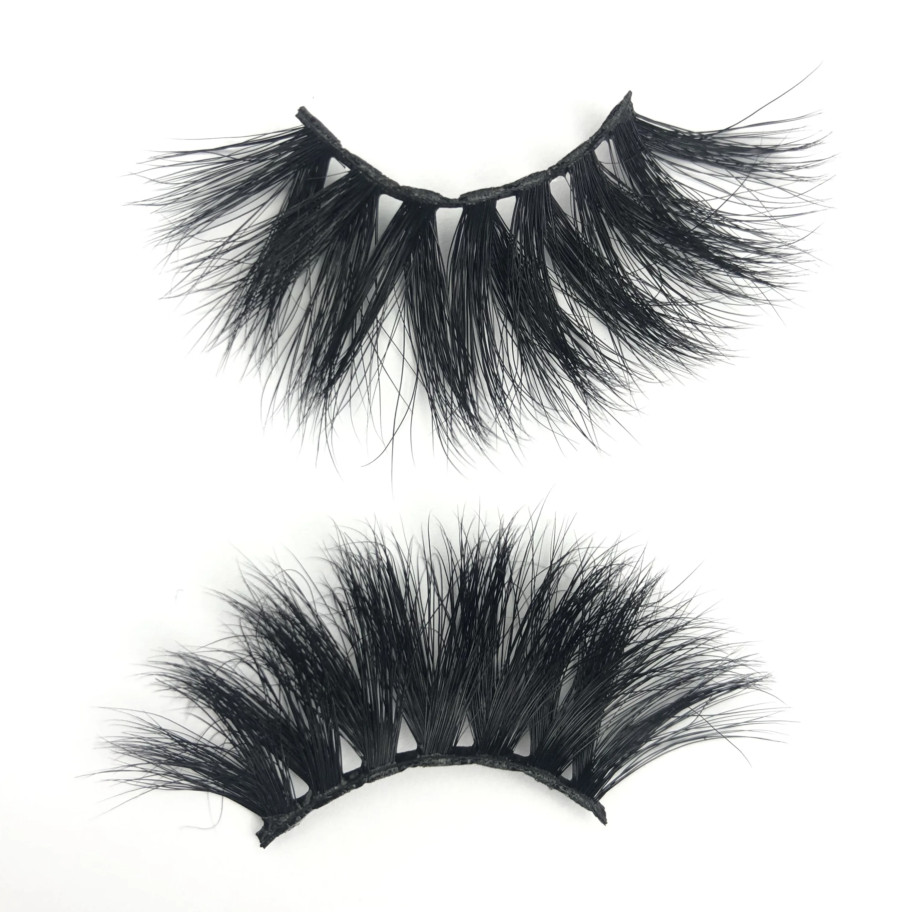 
Hot Selling 2021 Mink Lashes 25mm 3D Real Mink Strip Eyelashes Custom Private Label Eye Lash 