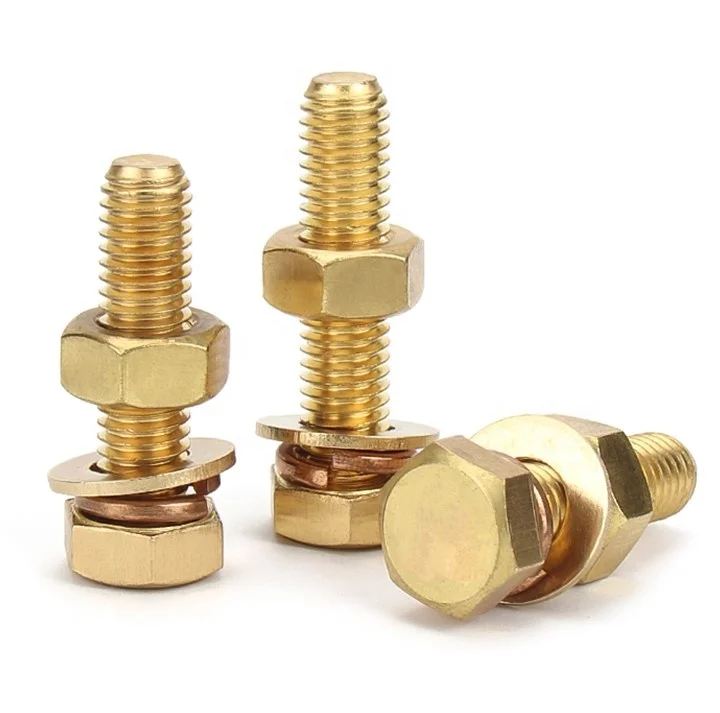 Brass eye bolt with wing nut