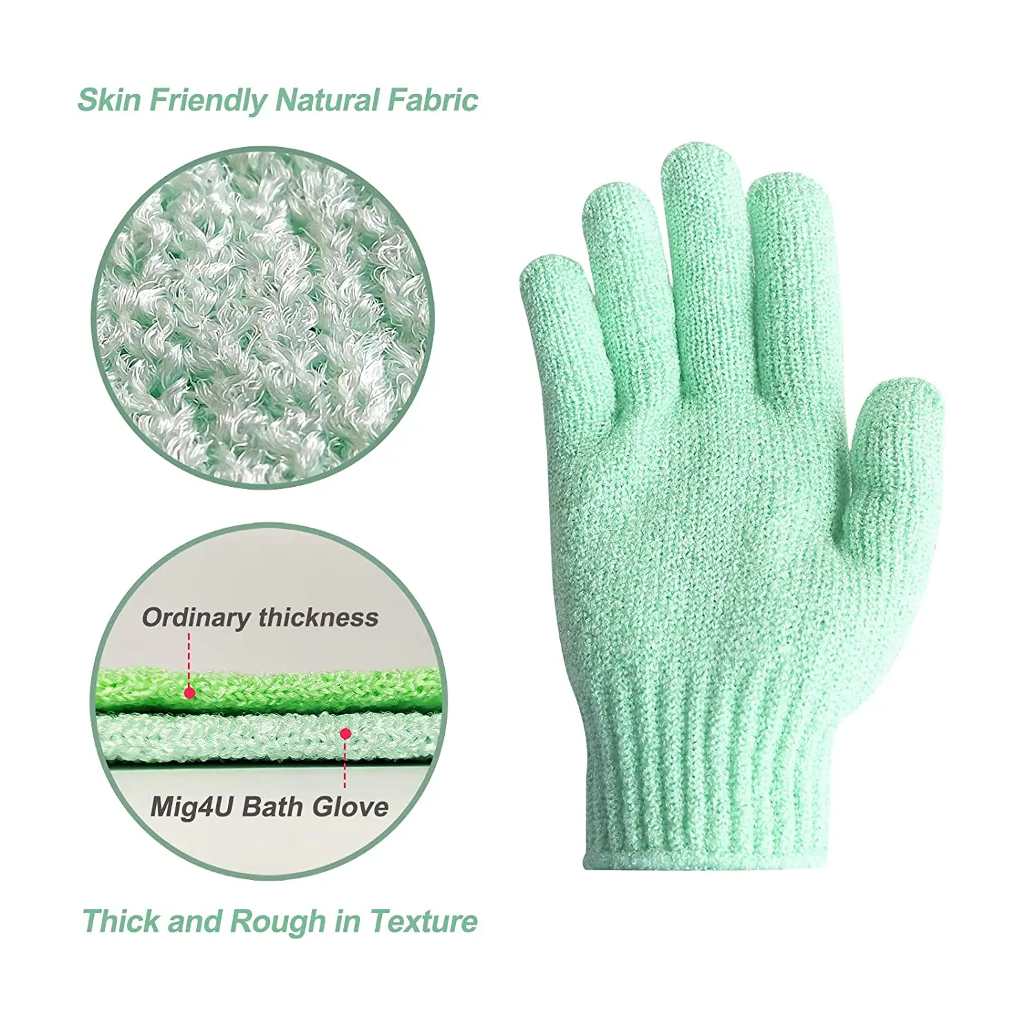 Custom Five Fingers Mitt Massage Dead Skin Remover Body Exfoliator Gloves Body Scrubber Shower Exfoliating Bath Gloves
