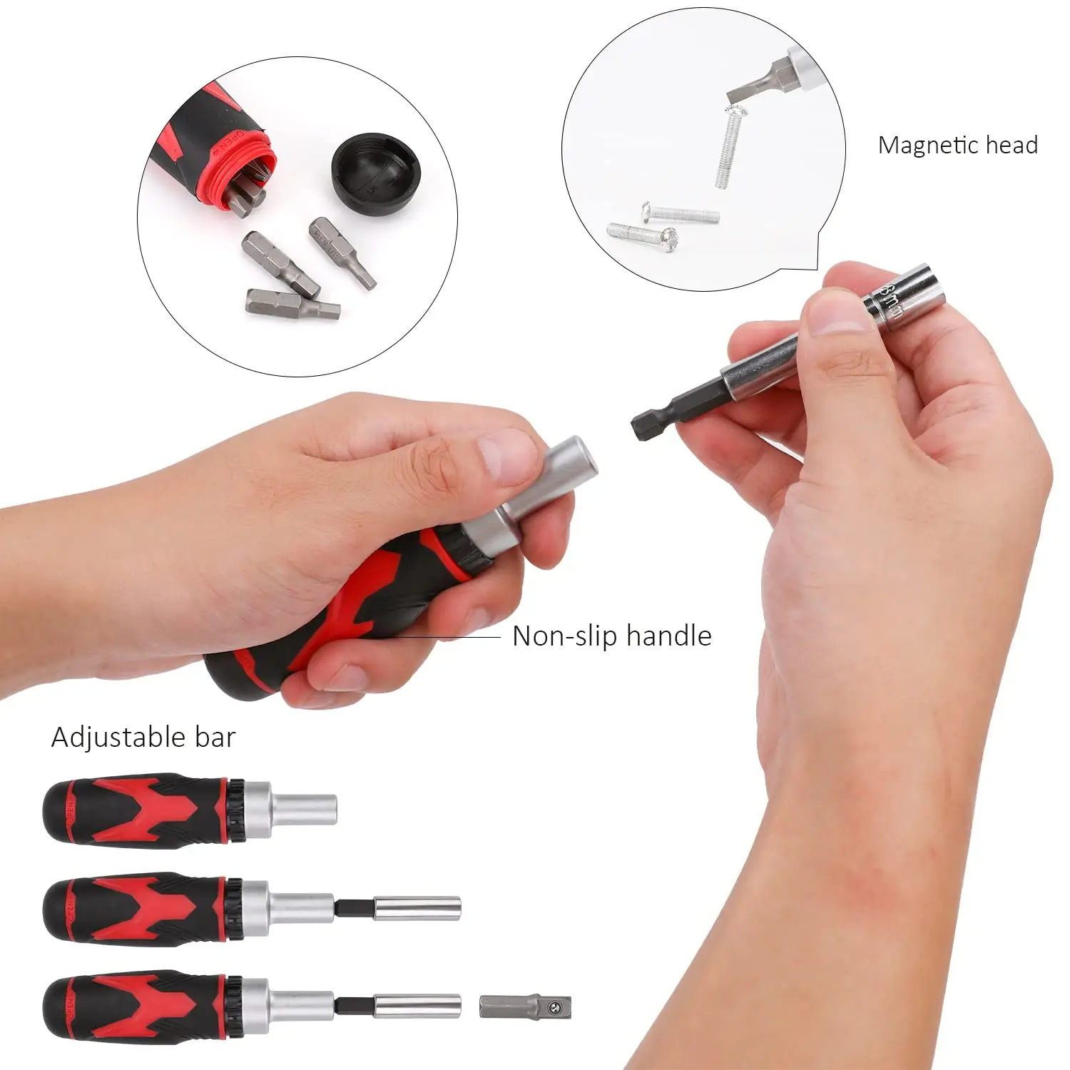 Factory OEM 41-Piece Speed-fit Magnetic Ratchet Screwdriver Set, Ideal for Working on Electric Appliances, Like laptops, Tvs