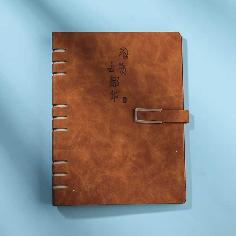 Оптовая продажа цветной блокнот из искусственной кожи с 9 кольцами роскошная бумага для письма Обложка книг A3 A4 A5 индивидуальный чехол принтом