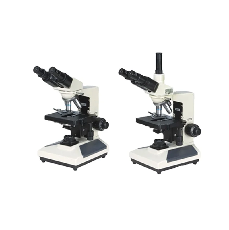 XSZ-120,120E Laboratory biological Binocular Trinocular microscope with Double layer mechanical stage and LED illumination