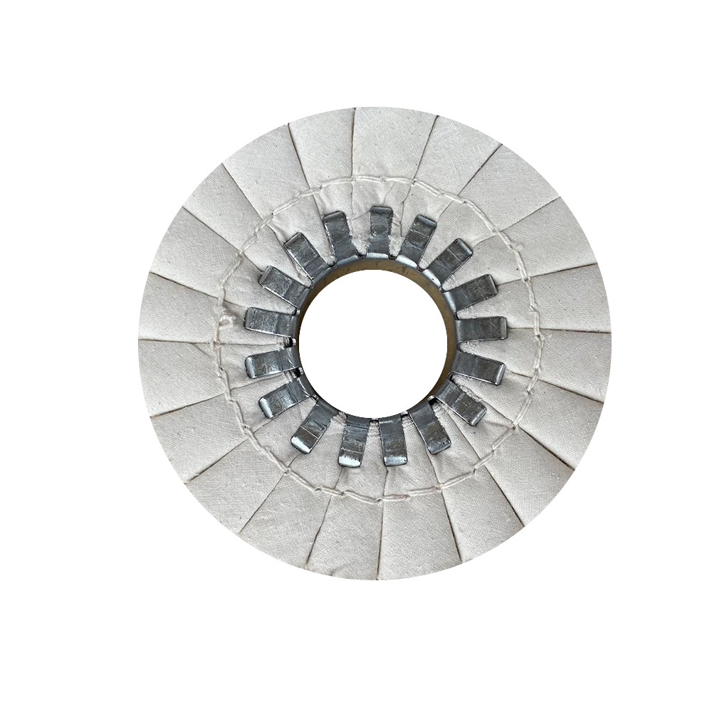 White cotton cloth buffing wheel of polishing machine with buffing wheel