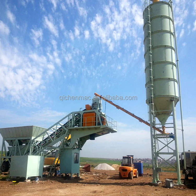 Fixed concrete mixing batching plant for sale HZS25 with 50t 100t cement silo factory price