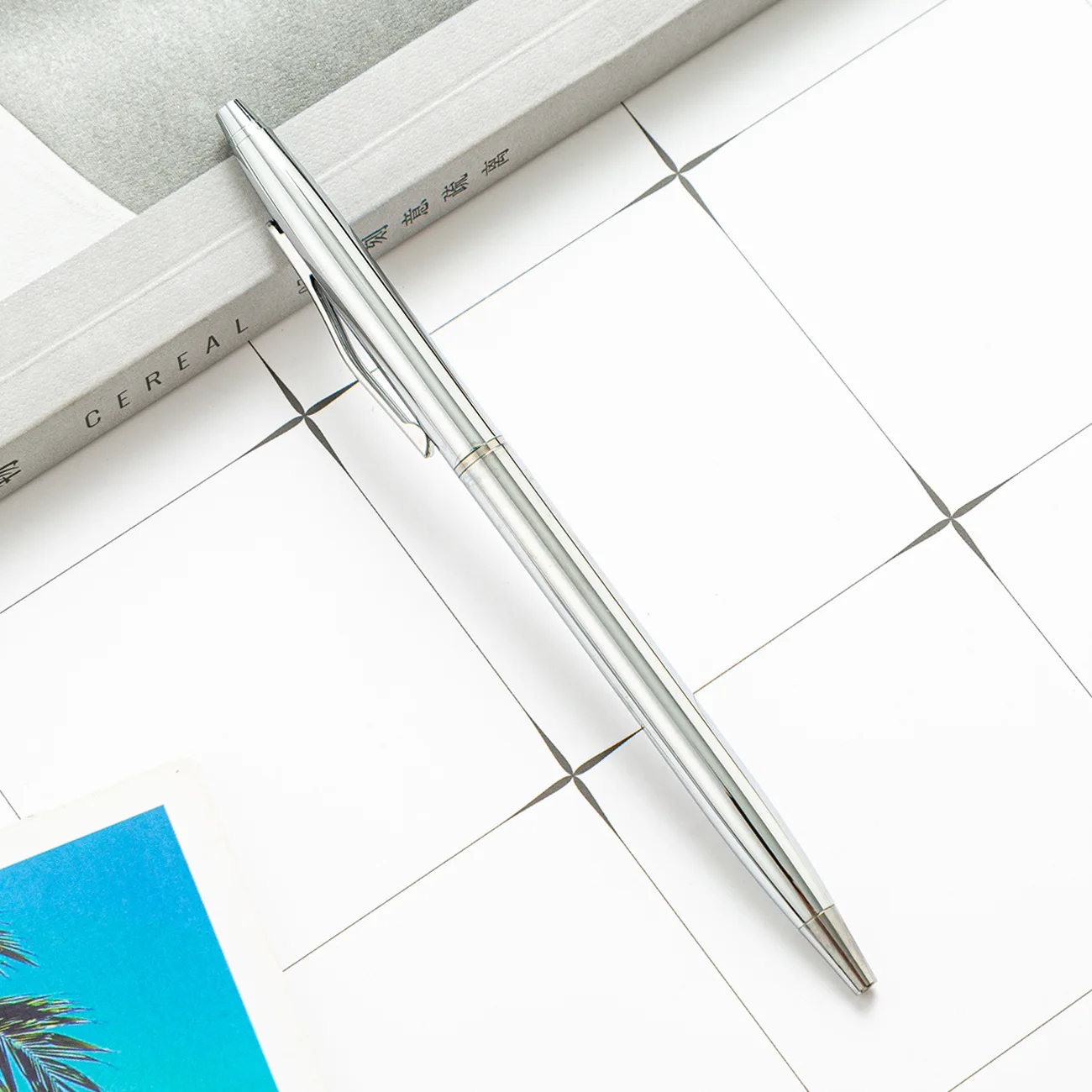 High Quality Ballpoint Metal Pen Promotional Novelty Luxury Metal Colored Pen Office Supplies Stationery Hotel Ballpoint Pen