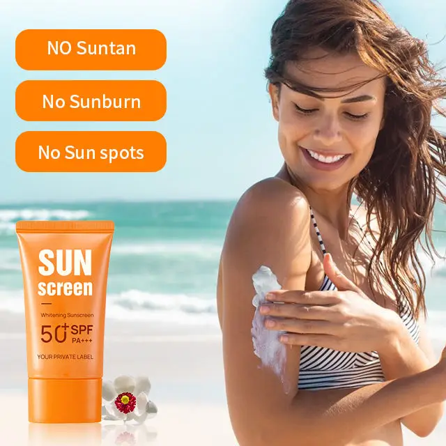 Лидер продаж солнцезащитный крем Spf50 + не жирный подходит для жирной и смешанной кожи с зеленой этикеткой